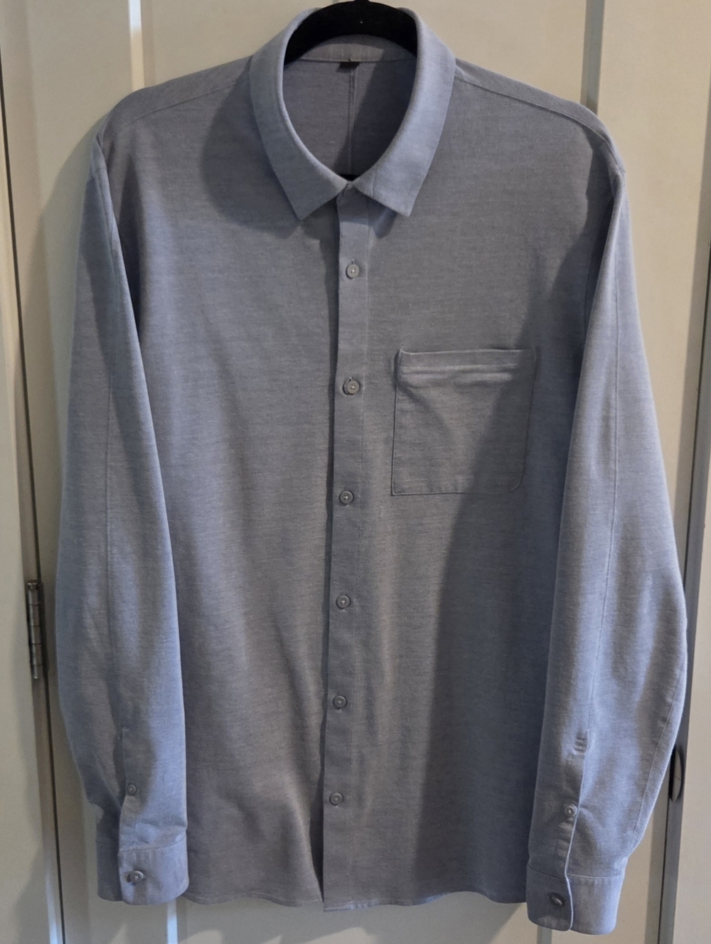 Lululemon Commission Long-Sleeve Button-Up Pocket - Shirt  Light Blue - Size XL